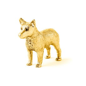 【※要 発送期間 約1〜3ヶ月】 オーストラリアンキャトルドッグ 22ct ゴールドプレート イギリス製 アート ドッグ フィギュア コレクション 英国製 犬 グッズ