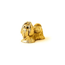 【※要 発送期間 約1〜3ヶ月】 シーズー 22ct ゴールドプレート イギリス製 アート ドッグ フィギュア コレクション 英国製 犬 グッズ