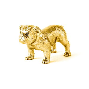 【※要 発送期間 約1〜3ヶ月】 ブルドッグ 22ct ゴールドプレート イギリス製 アート ドッグ フィギュア コレクション 英国製 犬 グッズ