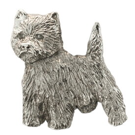 【※要 発送期間 約1〜3ヶ月】 ウエストハイランドホワイトテリア イギリス製 アート ドッグ ブローチ コレクション 英国製 犬 グッズ