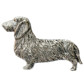 【※要 発送期間 約1〜3ヶ月】 ダックスフンド（ワイヤー） イギリス製 アート ドッグ ブローチ コレクション 英国製 犬 グッズ