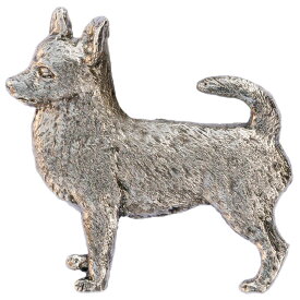 【※要 発送期間 約1〜3ヶ月】 チワワ（スムース） イギリス製 アート ドッグ ブローチ コレクション 英国製 犬 グッズ