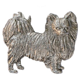 【※要 発送期間 約1〜3ヶ月】 チワワ（ロング） イギリス製 アート ドッグ ブローチ コレクション 英国製 犬 グッズ