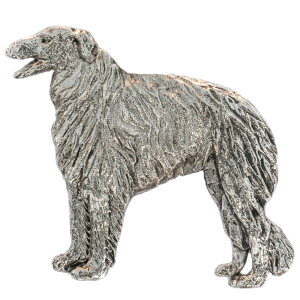 【※要 発送期間 約1〜3ヶ月】 ボルゾイ イギリス製 アート ドッグ ブローチ コレクション 英国製 犬 グッズ