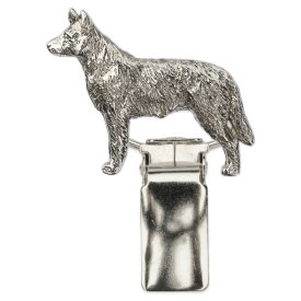 【※要 発送期間 約1〜3ヶ月】 オーストラリアンキャトルドッグ イギリス製 アート ドッグ ショー リング クリップ コレクション 英国製 犬 グッズ