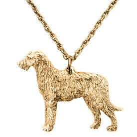 【※要 発送期間 約1〜3ヶ月】 アイリッシュウルフハウンド イギリス製 アート ドッグ ペンダント ネックレス コレクション 英国製 犬 グッズ