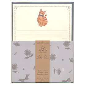 mondo たけいみきレターセット ジンジャーキャット 便箋8枚＆封筒4枚 LS-15748 ※6冊までネコポス便可能 ClothesPin M在庫-2-D1