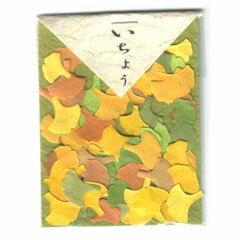 楽天市場 かたちいろいろ貼り絵用和紙 いちょう 35 銀杏の葉の形に裁断された和紙 ネコポス便可能 富美堂 The 文房具 令和万葉堂