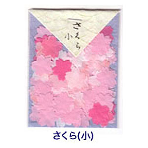 ネコポス メール 便可能 かたちいろいろ 桜 桜の花の形に裁断された和紙です※ネコポス便可能 貼り絵用和紙 小 大特価 富美堂 35％OFF