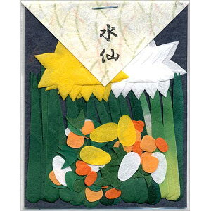 【かたちいろいろ 水仙 66 貼り絵用和紙 水仙の形に裁断された和紙|富美堂 ネコポス便可能