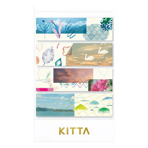 KITTA コラージュ 15mm幅 4柄各10枚 KIT073 キングジム 30個までメール便可能 M在庫-2-B1