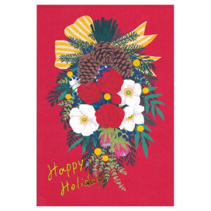 クリスマスポストカード レッド 1枚入り 000507 sotlight 30枚までメール便可能 M在庫-2-C2