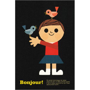 ポストカード 女の子と鳥 1枚入 IPC-206 ※30個までメール便可能 CRACKLE M在庫-2-C2