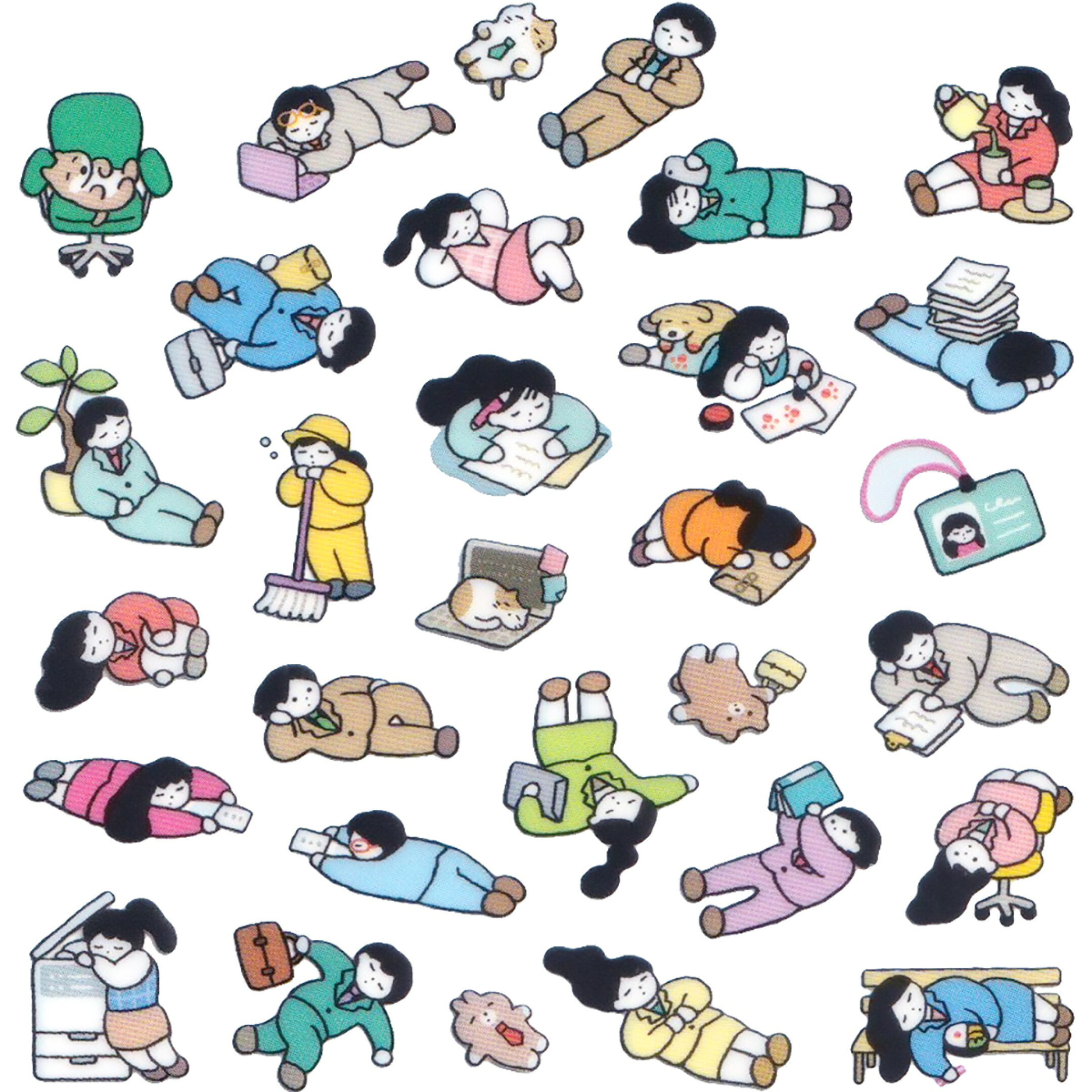 シール　ぐーたらな平日