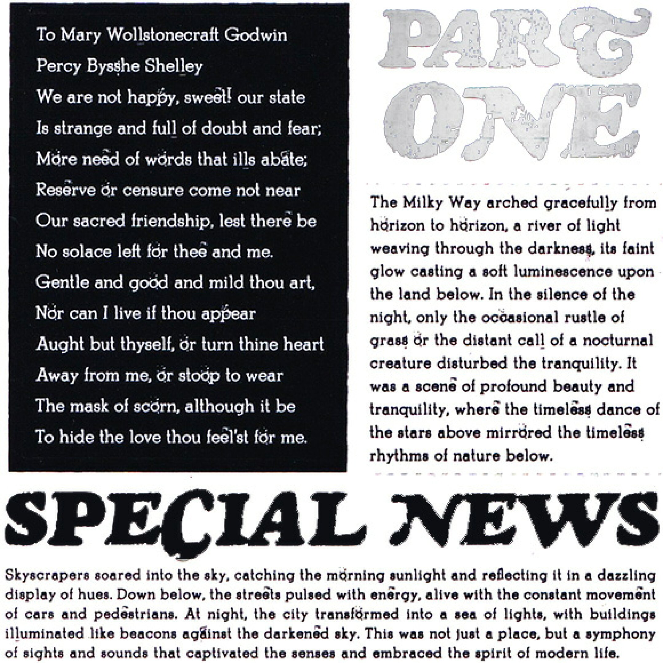 コラージュシール　ニュースペーパー