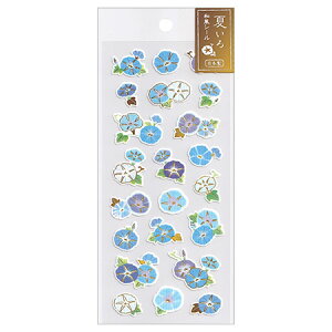 夏いろ和風シール 朝顔 ST-591s ACTIVE メール便可能 M在庫-2-B1