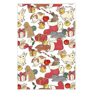 森山標子クリスマスポストカード 総柄 1枚入 CMP-421 ACTIVE 30枚までメール便可能 M在庫-2-C2