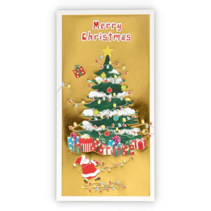 クリスマス祝儀封筒 ツリー飾り付け 1枚入 XME-848-095 Hallmark 30個までメール便可能 M在庫-2-E8