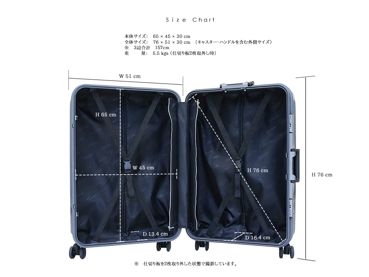 楽天市場】スーツケース 日本製ボディー 特許取得 サスペンション 