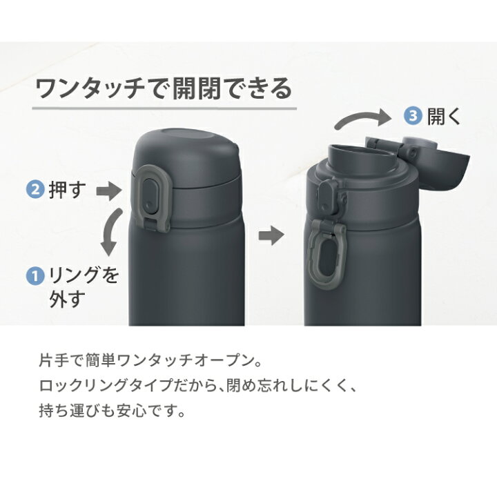楽天市場】【公式】水筒 500ml 500ミリリットル ワンタッチ おしゃれ 