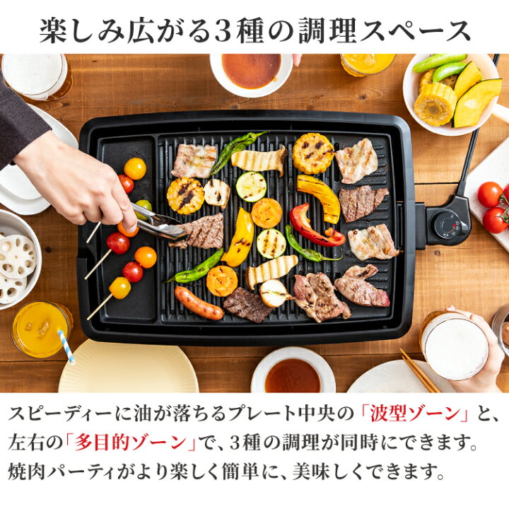 楽天市場】【公式】ピーコック 焼肉プレート 無煙 電気焼肉器 減煙 