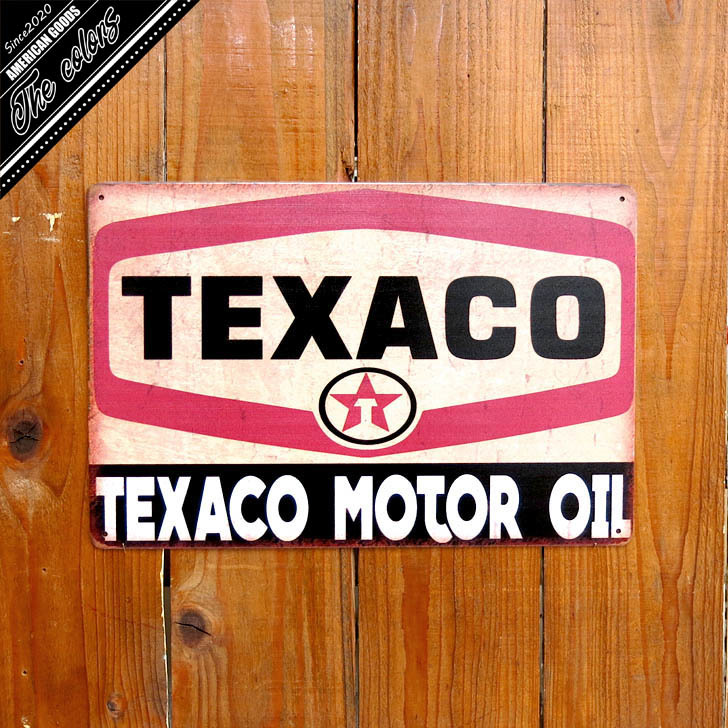 12周年記念イベントが アメリカン雑貨　サインプレート　ブリキ看板　TEXACO　BIKE　車　テキサコ　アメリカンヴィンテージ　ガレージ　インテリア　カリフォルニア　ダイナー