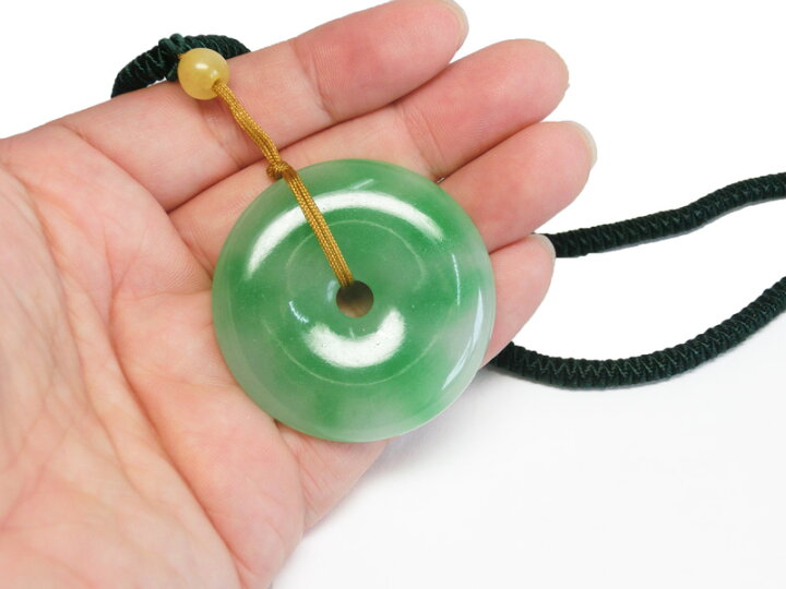 楽天市場】天然 翡翠 古銭 型 お守り ペンダント ☆金運アップ！金運  