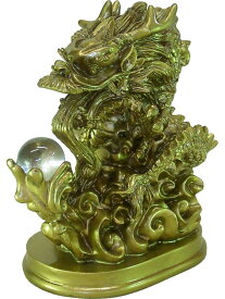 龍如戯＜龍、戯れるが如く＞（水晶付2個付）＜風水グッズ・開運グッズ・幸運の置物＞水晶玉で戯れるドラゴン・龍の置物・辰年の干支グッズ