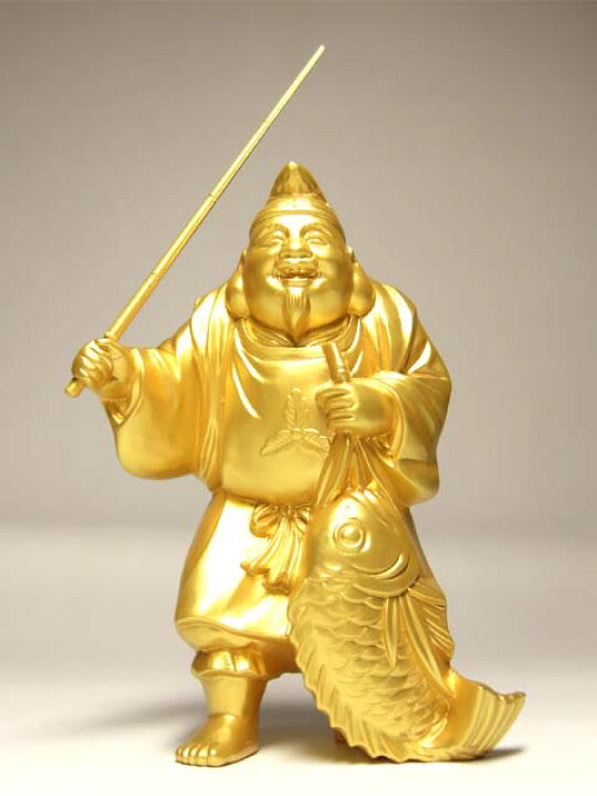 楽天市場】好運呼び込む 純金メッキ 恵比寿 ( 化粧箱入 24K メッキ 