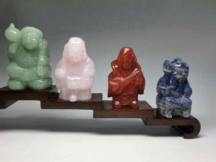 楽天市場】開運 天然石彫り 七福神 (高さ約5.8cm)＜開運・幸運の 