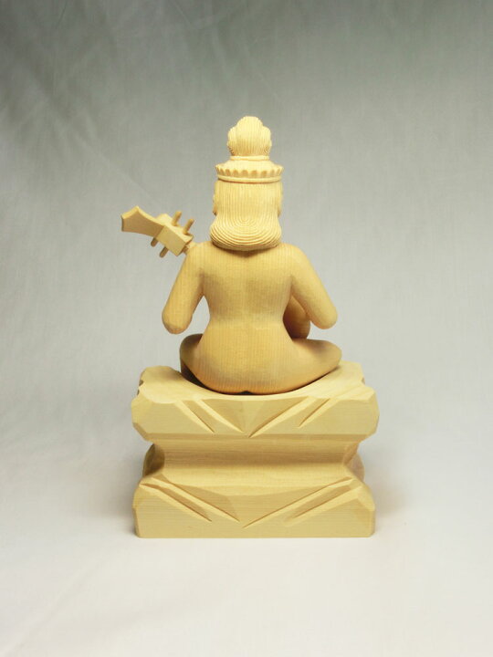 楽天市場】桧木彫り 琵琶 弁才天 裸像 (全高約17.5cm)＜ 仏像 開運 