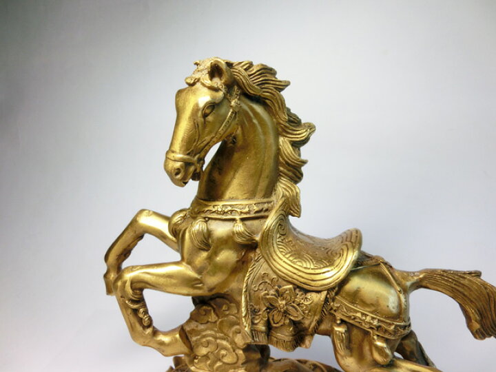楽天市場】金運上昇 祈願！ 金運 乗翔馬 （高さ約20.0cm）銅製＜風水 