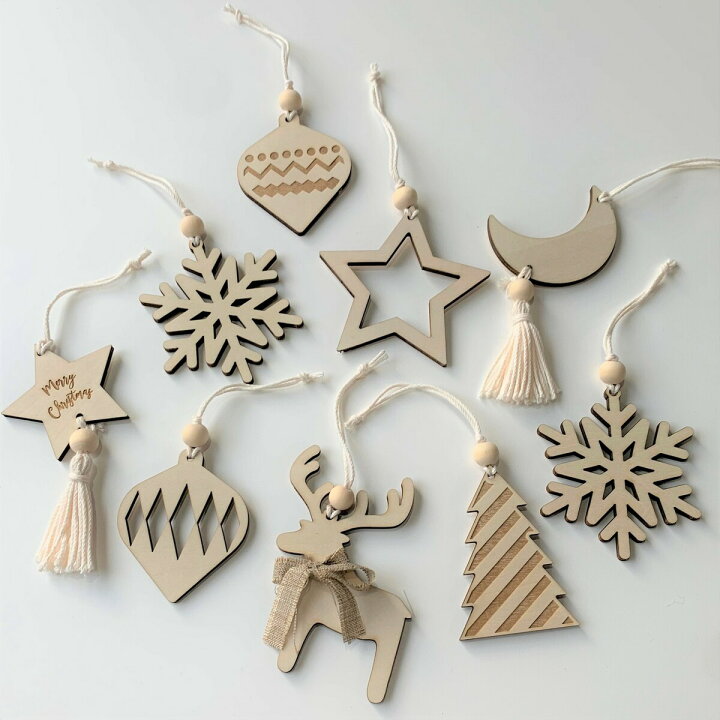 楽天市場】クリスマスオーナメント 9個セット クリスマス限定 予約販売 売り切れました‼ウッドツリーガーランド＊クリスマス小物