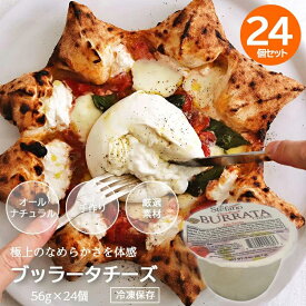 ブッラータチーズ 56g 24個セット ディステファノ社 ストラッチャテッラ フレッシュチーズ ブラータ 【冷凍】 送料無料