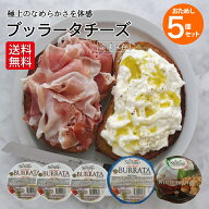 ブッラータチーズ 【3種類5個セット】 ディステファノ社 ブラータ ストラッチャテッラ フレッシュチーズ …