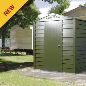 【ポイントUP】メタルシェッド TM1 物置 小屋 倉庫 自転車倉庫 タイヤ収納 おしゃれ 収納庫 屋外英国製物置 メタルシェッド ハーフサイズ シングルドア