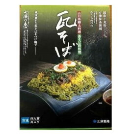 具入りかわらそば 4食セット(冷凍) (みうら製麺)(冷凍)| 瓦そば かわらそば そば セット 生めん 生麺 茶そば 麺類