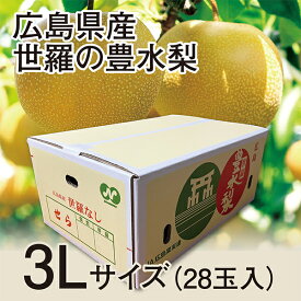 【予約販売9月11日より順次発送】 広島県産 世羅の豊水梨 3Lサイズ28玉入り