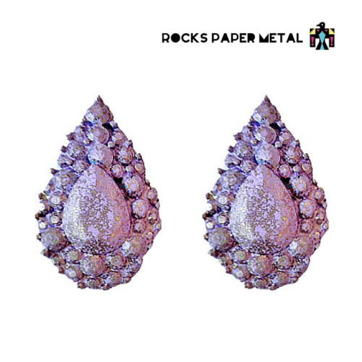 楽天市場】ROCKS PAPER METAL ビジュー ドロップ ストーン ピアス 