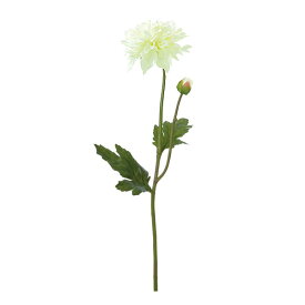 造花 ポンポン ダリア スプレー (ホワイト） 全長48cm 造花 花束 インテリア ディスプレイ【あす楽対応】