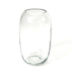 GLASS VASE フラワーベース （A） φ10cm×H17cm ハンドメイド ガラス製 花器 花瓶 【あす楽対応】