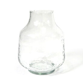 GLASS VASE フラワーベース （B） φ15cm×H19cm ハンドメイド ガラス製 花器 花瓶 【あす楽対応】