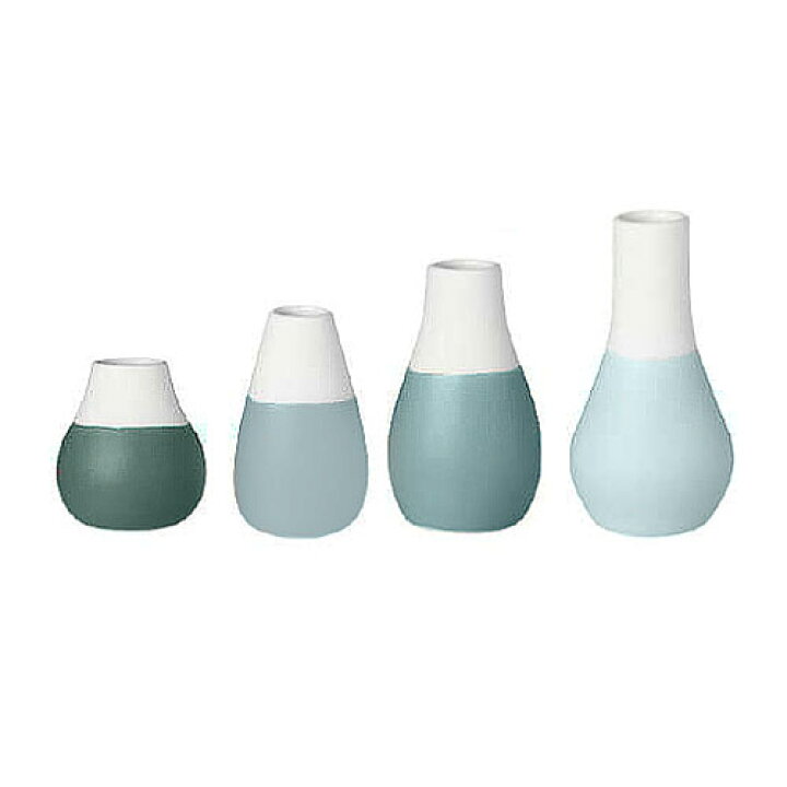 楽天市場】ミニ フラワーベース 4点セット（BLUE）「MINI PASTEL VASES 