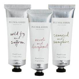 PLUM & ASHBY ハンドクリーム 75ml（ネロリ&ベルガモット / シーウィード＆サンファイア / ワイルドフィグ＆サフラン 母親 女性 女友達 プレゼント おしゃれ イギリス製 プラム＆アシュビー 保湿クリーム 【 誕生日 プチギフト 御礼 内祝 お返し 】