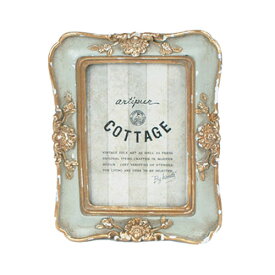 Classical アンティーク フォトフレーム レクト ≪グレー≫ 9cm×11.5cm ウェルカムスペース 写真 額縁 シャビー クラシック スタンド ゴールド インテリア ディスプレイ 壁掛け 四角 長方形 卓上 【 最強配送 】