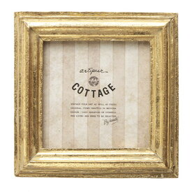 Classical スクエア フォトフレーム（ゴールド） 10.5cm×10.5cm ウェルカムスペース 写真 フレーム 額縁 インテリア ディスプレイ 立て掛け 卓上 壁掛け ウォールフレーム スタンド 【 最強配送 】