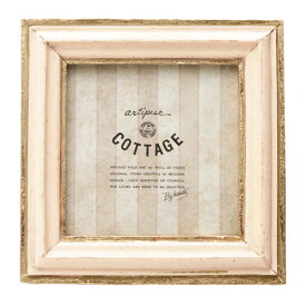 Classical スクエア フォトフレーム（アイボリー） 10.5cm×10.5cm ウェルカムスペース 写真 フレーム 額縁 インテリア ディスプレイ 立て掛け 卓上 壁掛け ウォールフレーム スタンド 【 最強配送 】