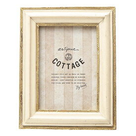 Classical アンティーク フォトフレーム レクタングル（アイボリー） 9.5cm×12cm ウェルカムスペース 写真 フレーム 額縁 インテリア ディスプレイ 立て掛け 卓上 壁掛け ウォールフレーム スタンド 【 最強配送 】