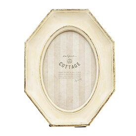 SHABBY CHIC フォトフレーム ≪八角≫ 15.5cm×20.5cm ウェルカムスペース 写真 額縁 シャビー クラシック スタンド インテリア ディスプレイ 壁掛け