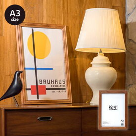 ポスターフレーム （ A3 ）木製 縦横使用可 ポスターパネル ウッドフレーム ウェルカムスペース 写真 フォトフレーム フォトスタンド 天然木 ヴィンテージ アンティーク 額縁 壁掛け インテリア ナチュラル モダン